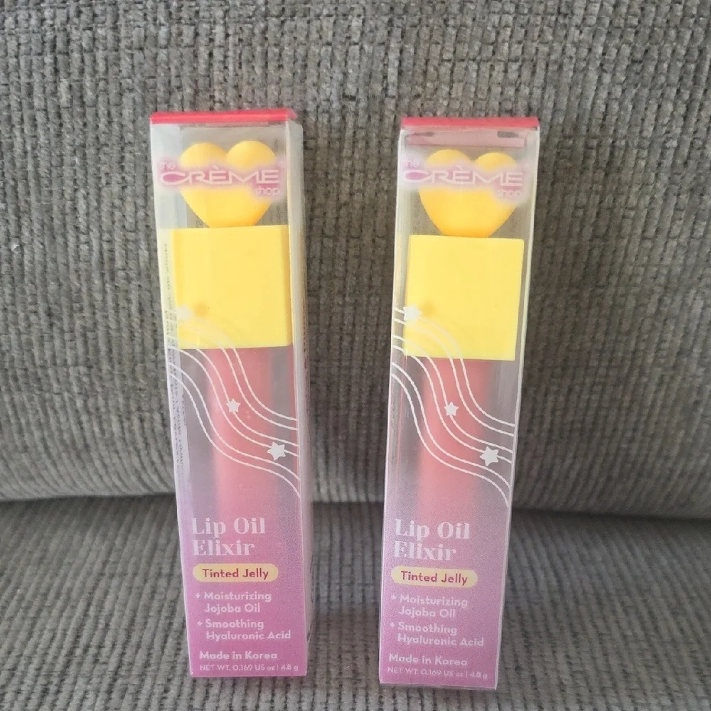 The Creme Shop Lip Oil Elixir, New, Two Sticks, Tinted Jelly
